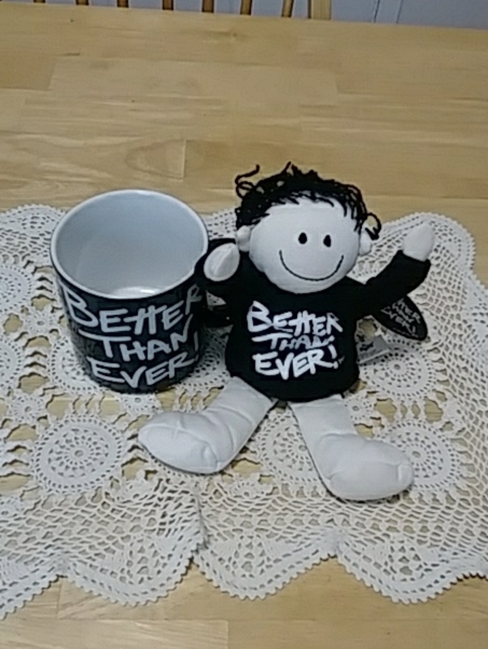 NWT gift idea for birthday, Russ Berrie cup with stuffed doll